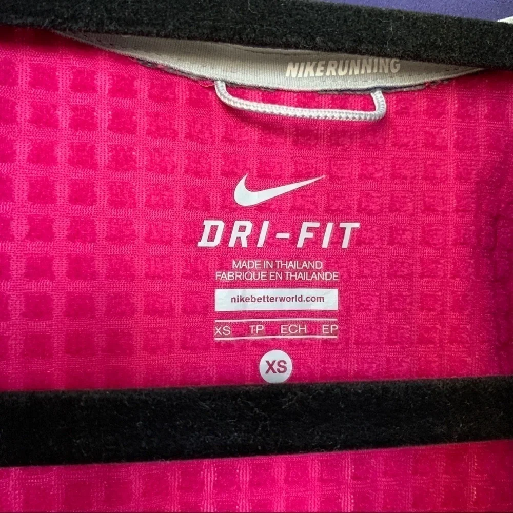 Nike Dark Pink Running Vest With‎ Reflective Strips Size XS